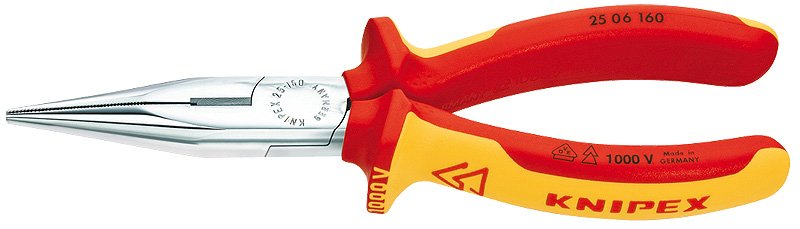 KNIPEX 25 06 160 - Diagonale Zange - Chrom-Vanadium-Stahl - Kunststoff - Orange - Rot - 160 mm - 146 g