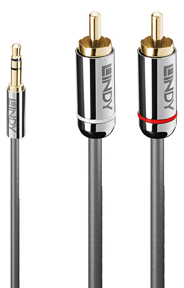 Lindy Cromo Line - Audiokabel - mini-phone stereo 3.5 mm männlich zu RCA männlich - 10 m, Ansicht 2