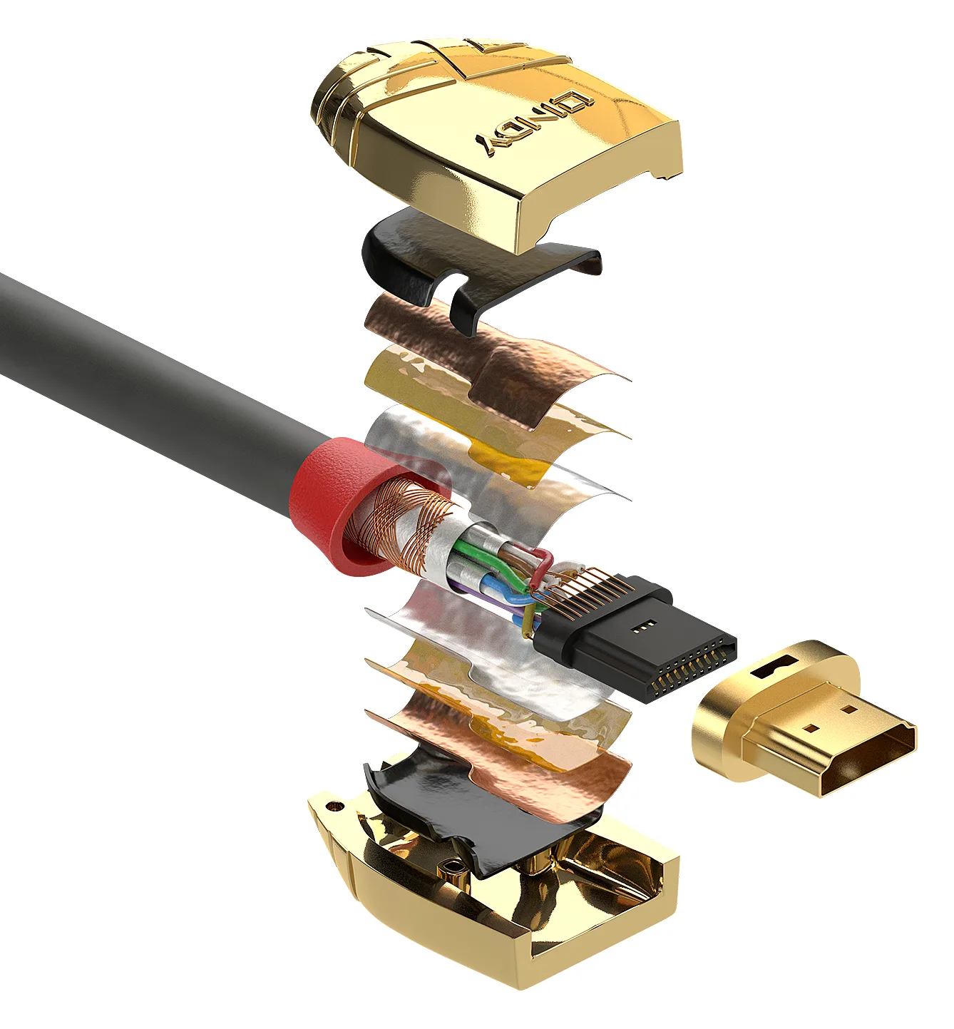 Lindy Gold Line Standart with Ethernet - HDMI mit Ethernetkabel - HDMI (M), Ansicht 2