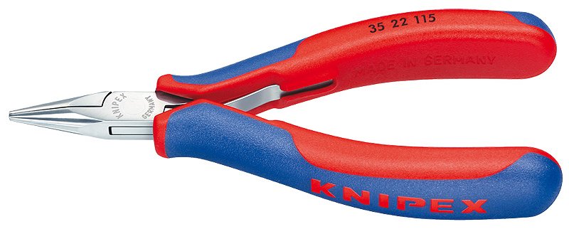 KNIPEX 35 22 115 - Spitzzange - 1,5 mm - 2,25 cm - Stahl - Blau - Rot - 115 mm