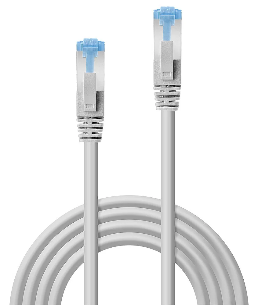 Lindy Patch-Kabel - RJ-45 (M) zu RJ-45 (M) - 10 m - 6.2 mm - SFTP - CAT 6a - halogenfrei - ohne Haken - Grau, Ansicht 4