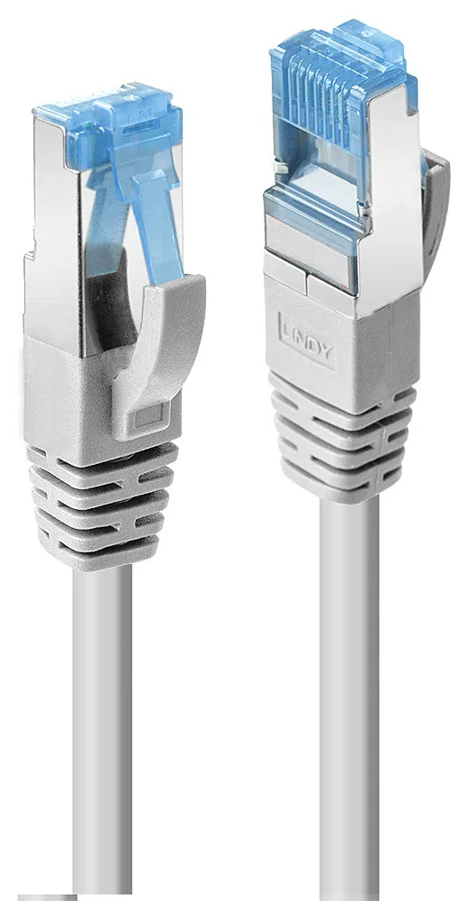 Lindy Patch-Kabel - RJ-45 (M) zu RJ-45 (M) - 7.5 m - 6.2 mm - SFTP - PiMF - CAT 6a - ohne Haken - Grau, Ansicht 2