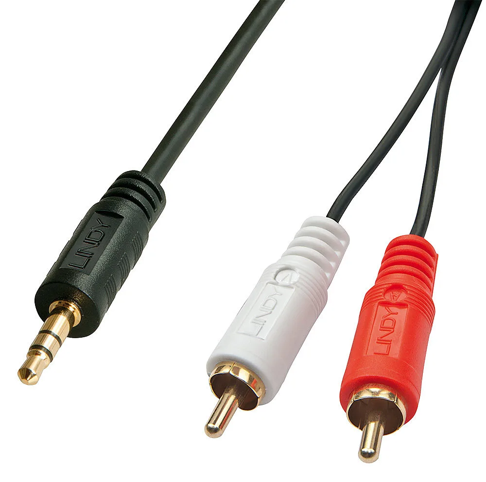Lindy Premium - Audiokabel - RCA x 2 (M) bis Stereo Mini-Klinkenstecker (M) - 1 m, Ansicht 2