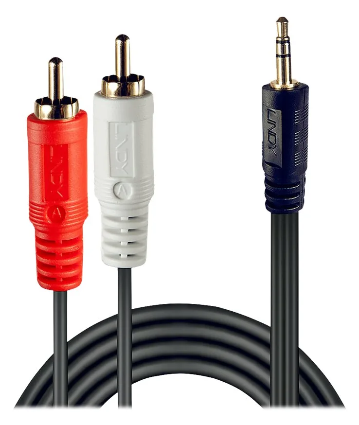 Lindy Premium - Audiokabel - RCA x 2 (M) bis Stereo Mini-Klinkenstecker (M) - 1 m, Ansicht 3