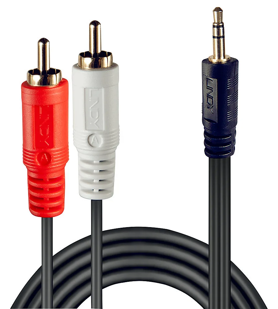 Lindy Premium - Audiokabel - RCA x 2 (M) bis Stereo Mini-Klinkenstecker (M) - 1 m, Ansicht 4