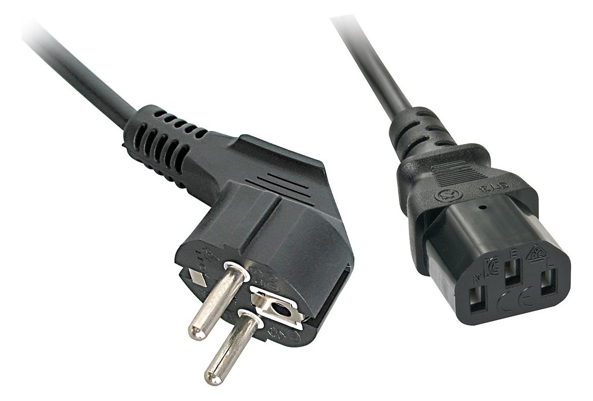 Lindy Stromkabel - CEE 7/7 (M) gewinkelt bis IEC 60320 C13