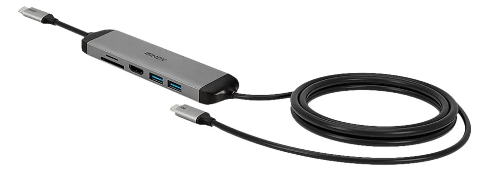 Lindy USB 3.2 Type C Laptop Micro Dock with 1.4m USB PD Charging Cable, Ansicht 2