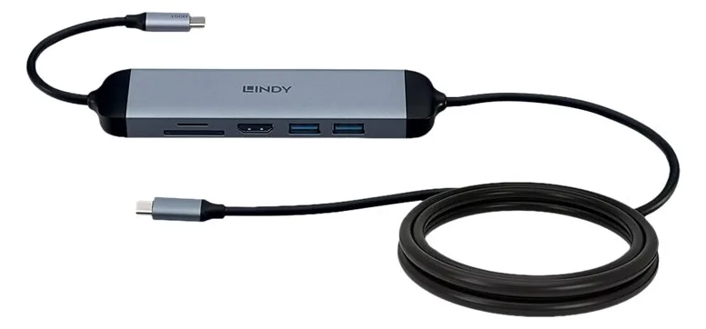 Lindy USB 3.2 Type C Laptop Micro Dock with 1.4m USB PD Charging Cable, Ansicht 3