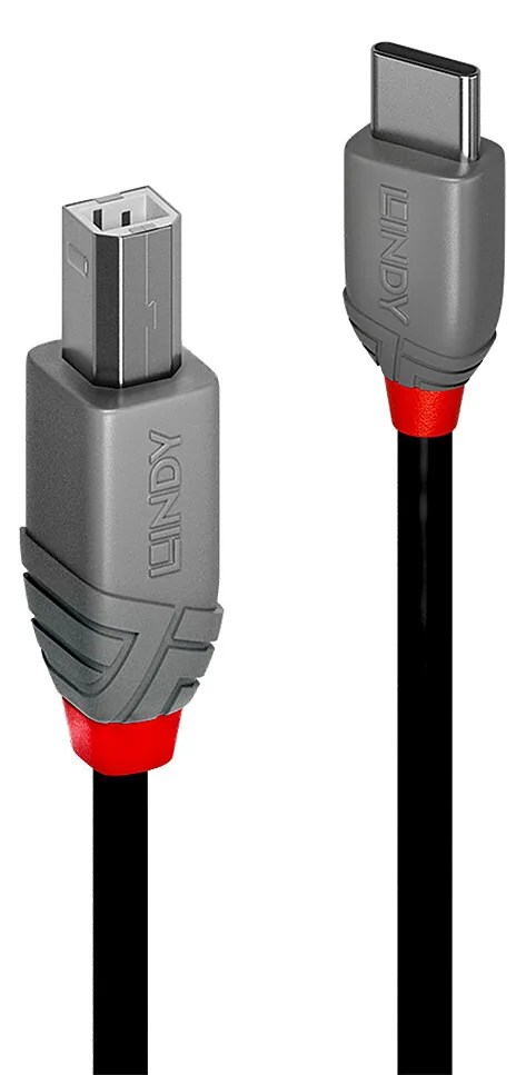 Lindy USB-Kabel - 24 pin USB-C (M) zu USB Typ B (M), Ansicht 3