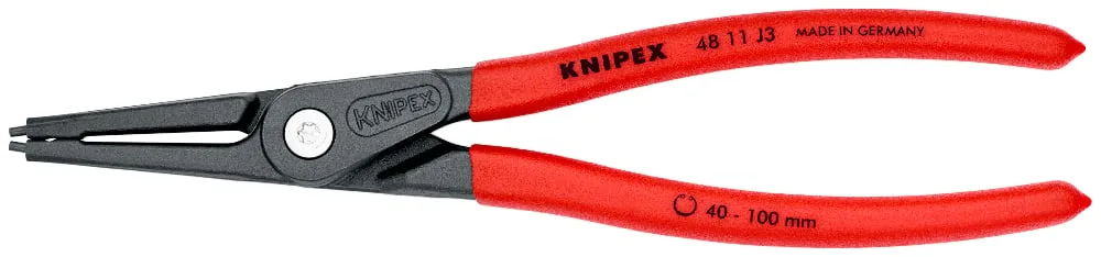 KNIPEX 48 11 J3 - Sicherungsringzange - Chrom-Vanadium-Stahl - Kunststoff - Rot - 225 mm - 266 g, Ansicht 4
