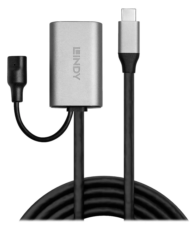 Lindy USB-Verlängerungskabel - USB-C (M) zu USB Typ A, Gleichstromstecker 3,5 x 1,35 mm (W), Ansicht 4