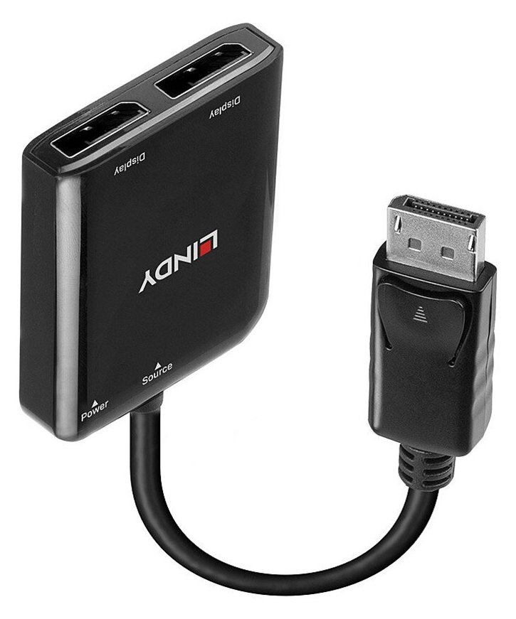 Lindy Video-/Audio-Splitter - MST hub - 2 x DisplayPort