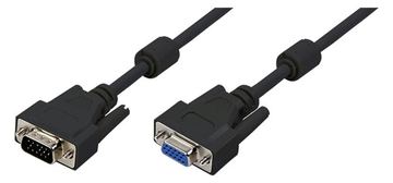 LogiLink 5m VGA - 5 m - VGA (D-Sub) - VGA (D-Sub) - Schwarz - Männlich/Weiblich - RoHS von LumaTech