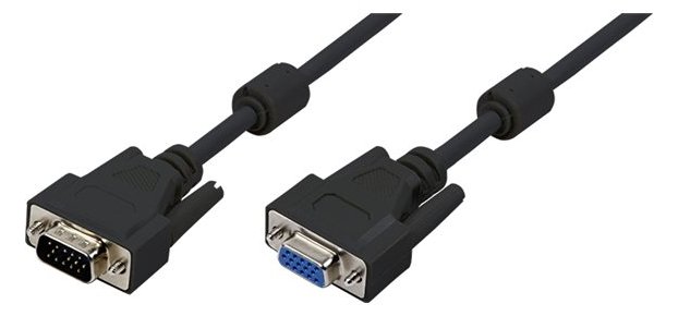 LogiLink 5m VGA - 5 m - VGA (D-Sub) - VGA (D-Sub) - Schwarz - Männlich/Weiblich - RoHS