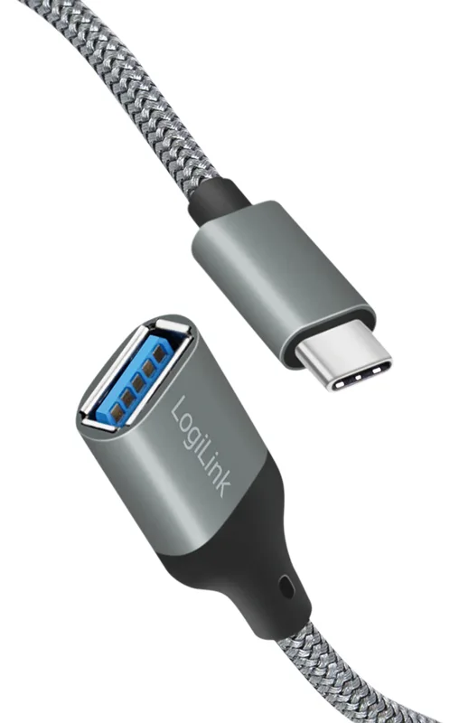 LogiLink KAB Adapter USB-C> USB-A ST-BU 0.15m Dark Grey - Adapter - Digital/Daten, Ansicht 3