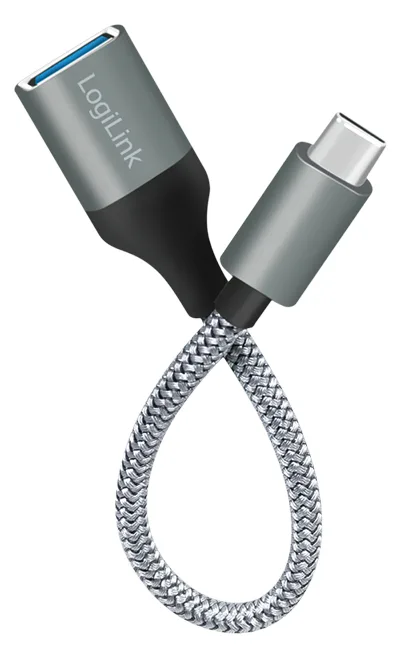 LogiLink KAB Adapter USB-C> USB-A ST-BU 0.15m Dark Grey - Adapter - Digital/Daten, Ansicht 4