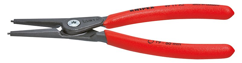 KNIPEX 49 11 A4 - Sicherungsringzange - Chrom-Vanadium-Stahl - Kunststoff - Rot - 320 mm - 599 g