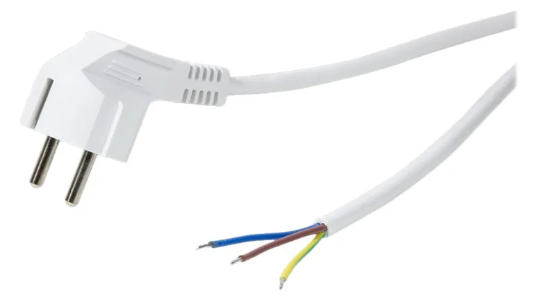 LogiLink Stromkabel - CEE 7/7 (M) bis ohne Stecker - Weiß, Ansicht 2