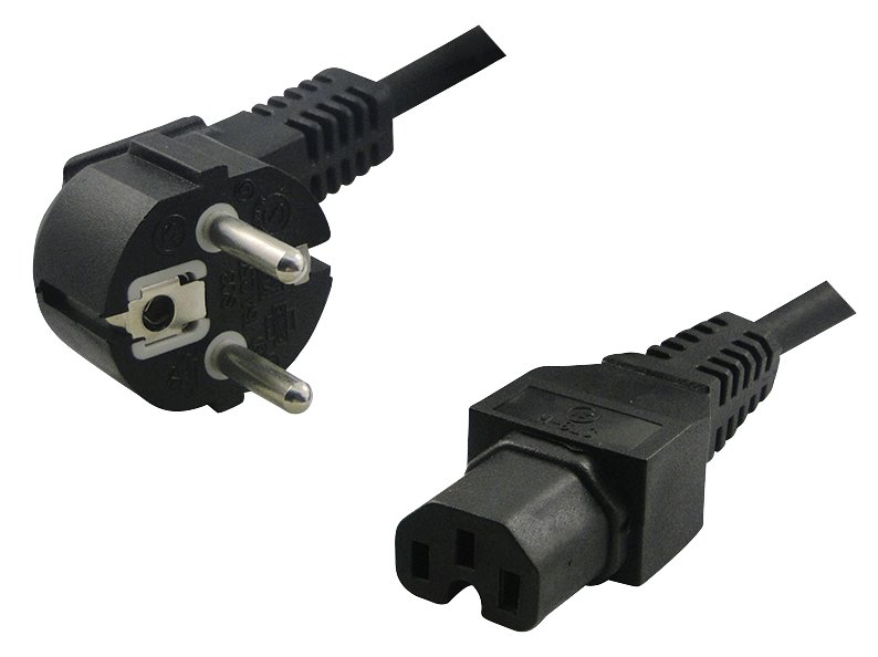 LogiLink Stromkabel - IEC 60320 C15 bis CEE 7/7 (S)