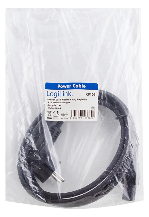 LogiLink Stromkabel - IEC 60320 C15 bis CEE 7/7 (S), Ansicht 3