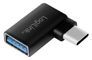 LogiLink USB-Adapter - 24 pin USB-C (M) gewinkelt zu USB (W) von LumaTech