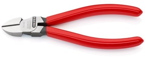 KNIPEX 70 01 140 - Diagonale Zange - 4 mm - Kunststoff - Stahl - Kunststoff - Stahl - Rot - 140 mm