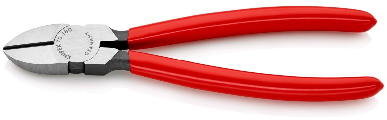 KNIPEX 70 01 180 - Seitenschneider - 4 mm - Chrom-Vanadium-Stahl - Kunststoff - Rot - 52 mm