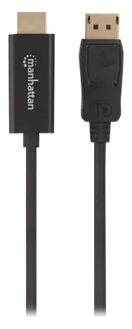 Manhattan DisplayPort 1.1 to HDMI Cable, 1080p@60Hz, 1.8m, Male to Male, DP With Latch, Black, Not Bi-Directional, Ansicht 2