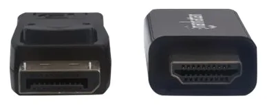 Manhattan DisplayPort 1.1 to HDMI Cable, 1080p@60Hz, 1.8m, Male to Male, DP With Latch, Black, Not Bi-Directional, Ansicht 4