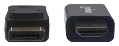 Manhattan DisplayPort 1.1 to HDMI Cable, 1080p@60Hz, 1m, Male to Male, DP With Latch, Black, Not Bi-Directional, Ansicht 4