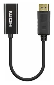 Manhattan DisplayPort 1.2 to HDMI Active Adapter, 4K@60Hz, 15cm, Male to Female, DP With Latch, Black, Ansicht 5