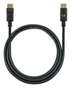 Manhattan DisplayPort 1.4 Cable, 8K@60hz, 1m, PVC Cable, Male to Male, With Latches, Fully Shielded, Black, Polybag, Ansicht 5