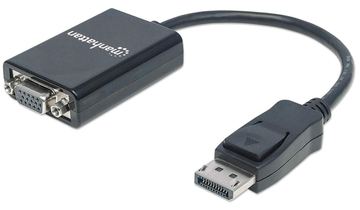 Manhattan DisplayPort to VGA HD15 Converter Cable, 15cm, Male to Female, Active, Equivalent to Startech DP2VGA2 von LumaTech