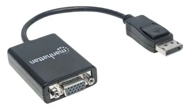 Manhattan DisplayPort to VGA HD15 Converter Cable, 15cm, Male to Female, Active, Equivalent to Startech DP2VGA2, Ansicht 2