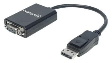 Manhattan DisplayPort to VGA HD15 Converter Cable, 15cm, Male to Female, Active, Equivalent to Startech DP2VGA2, Ansicht 4
