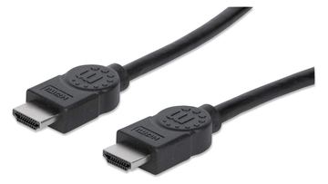 Manhattan HDMI Cable, 4K@30Hz (High Speed), 1m, Male to Male, Black, Ultra HD 4k x 2k von LumaTech
