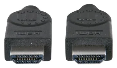 Manhattan HDMI Cable, 4K@30Hz (High Speed), 1m, Male to Male, Black, Ultra HD 4k x 2k, Ansicht 4