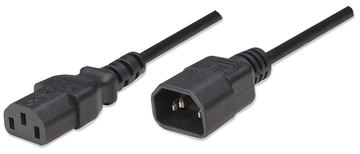 Manhattan Power Cord/Cable, C14 Male to C13 Female (kettle lead) von LumaTech