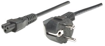 Manhattan Power Cord/Cable, Euro 2-pin (CEE 7/4) plug to C5 Female (cloverleaf/triangular) von LumaTech