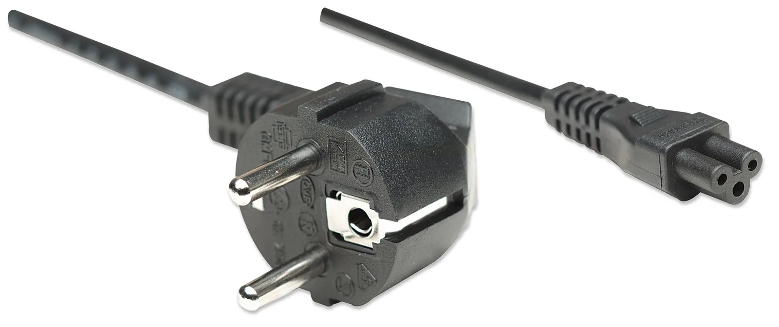 Manhattan Power Cord/Cable, Euro 2-pin (CEE 7/4) plug to C5 Female (cloverleaf/triangular), Ansicht 3
