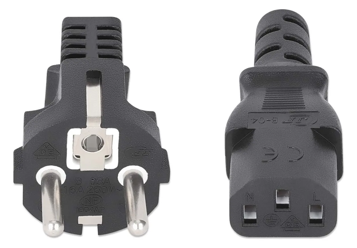 Manhattan Stromkabel C13 auf Schutzkontakt - Strom/Netzteil - 3 m, Ansicht 4