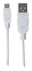 Manhattan USB-A to Micro-USB Cable, 1m, Male to Male, White, 480 Mbps (USB 2.0), Ansicht 4