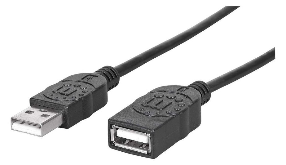 Manhattan USB-A to USB-A Extension Cable, 1.8m, Male to Female, 480 Mbps (USB 2.0) von LumaTech