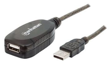 Manhattan USB-A to USB-A Extension Cable, 10m, Male to Female, Active, 480 Mbps (USB 2.0) von LumaTech