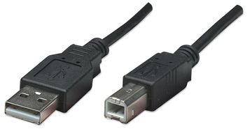 Manhattan USB-A to USB-B Cable, 0.5m, Male to Male, 480 Mbps (USB 2.0) von LumaTech