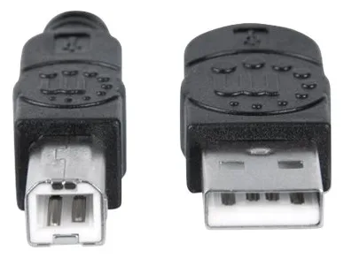 Manhattan USB-A to USB-B Cable, 1.8m, Male to Male, Black, 480 Mbps (USB 2.0), Ansicht 4