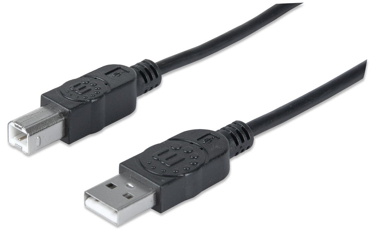 Manhattan USB-A to USB-B Cable, 3m, Male to Male, 480 Mbps (USB 2.0) von LumaTech