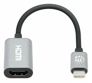 Manhattan USB-C auf HDMI-Adapter 4K 60Hz Alu Space grau - Digital/Daten, Ansicht 2
