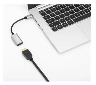 Manhattan USB-C auf HDMI-Adapter 4K 60Hz Alu Space grau - Digital/Daten, Ansicht 3