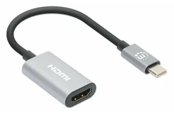 Manhattan USB-C auf HDMI-Adapter 4K 60Hz Alu Space grau - Digital/Daten, Ansicht 4